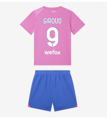 Maillot de foot AC Milan Olivier Giroud #9 Troisième enfant 2023-24 Manches Courte (+ pantalon court)
